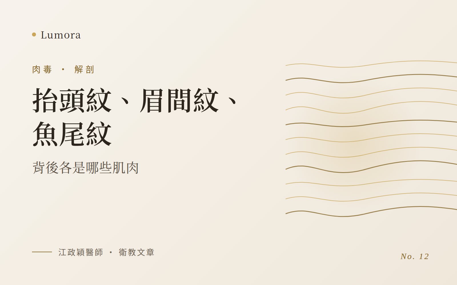 抬頭紋、眉間紋、魚尾紋:背後各是哪些肌肉